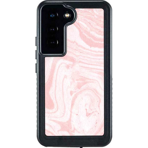 Pink Marbling Galaxy S24 Waterproof Case